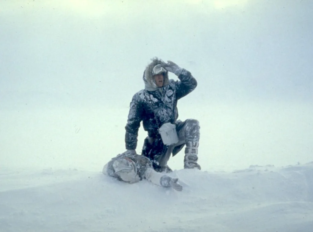 Star Wars: The Empire Strikes Back (Episode V). Planet Hoth. When Luke Skywalker (Mark Hamill) was reported missing, Han Solo (Harrison Ford) searched for his friend.