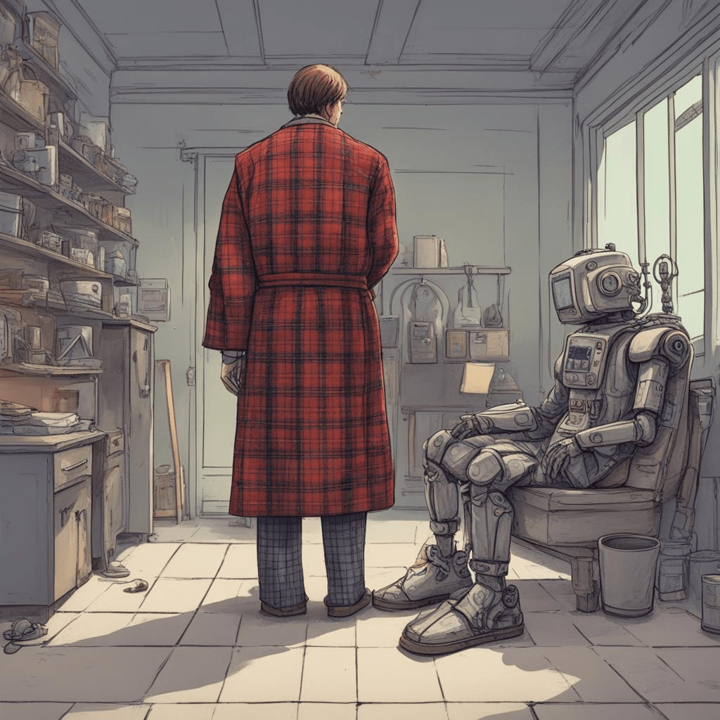 Arthur Dent and Marvin the Paranoid Android.