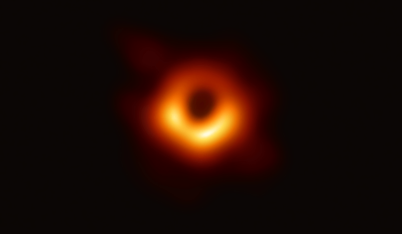 Scientists have obtained the first image of a black hole, using Event Horizon Telescope observations of the center of the galaxy M87. The image shows a bright ring formed as light bends in the intense gravity around a black hole that is 6.5 billion times more massive than the Sun. This long-sought image provides the strongest evidence to date for the existence of supermassive black holes and opens a new window onto the study of black holes, their event horizons, and gravity.