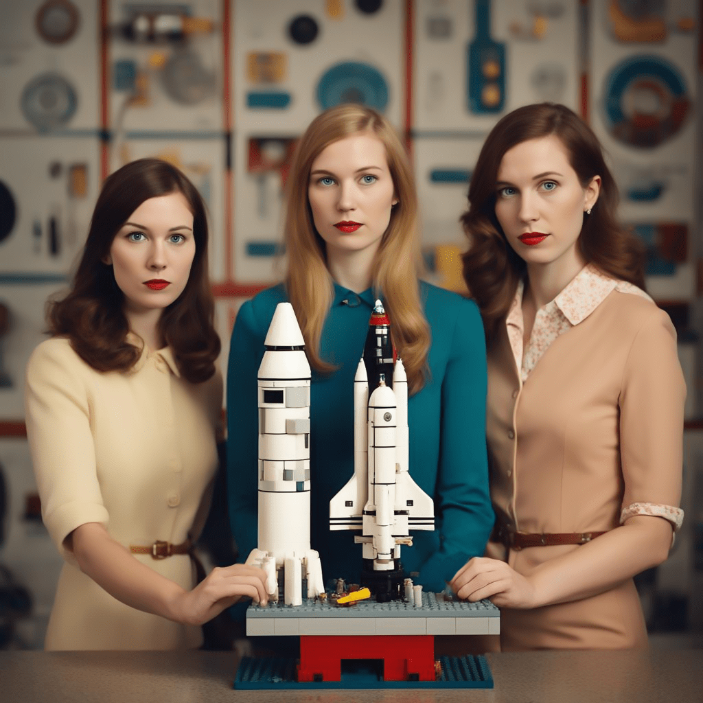 Building a LEGO rocket, Wes Anderson style